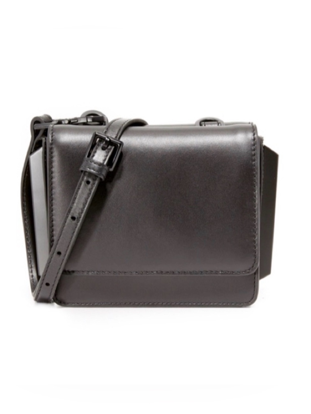 Kendall & Kylie Black Leather Crossbody Bag